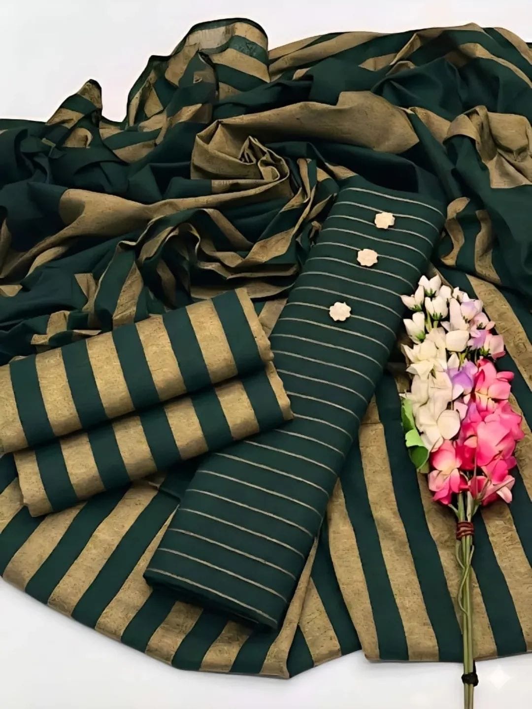 3pc Multani Susi Khaadi Green