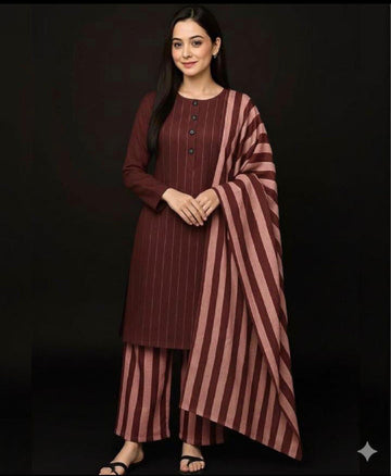 3pc Multani Susi Khaadi (Red Pink)