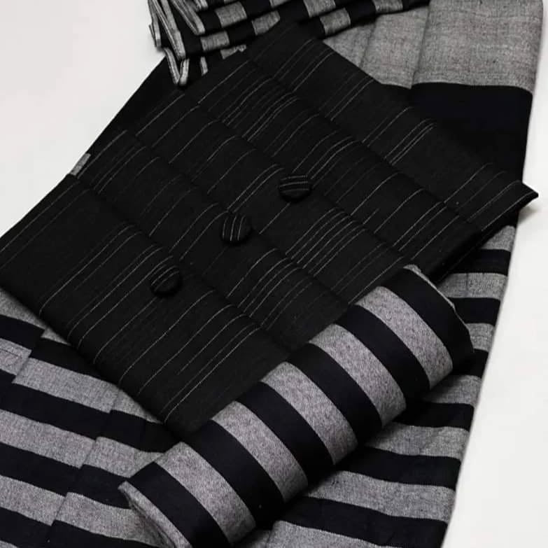 3pc Multani Susi Khaadi Black
